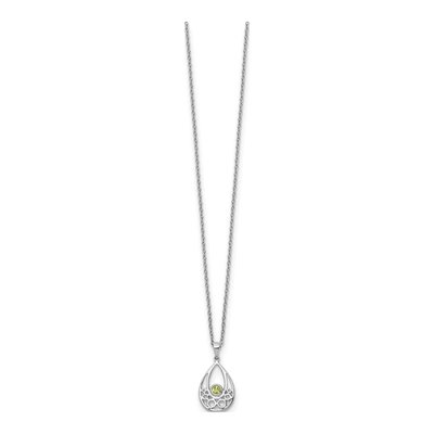 Sterling Silver Peridot Necklace – view 3