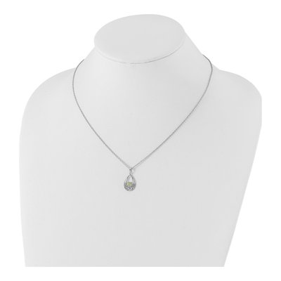 Sterling Silver Peridot Necklace – view 4