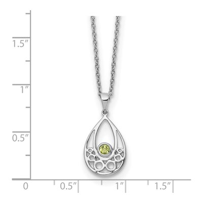 Sterling Silver Peridot Necklace – view 5