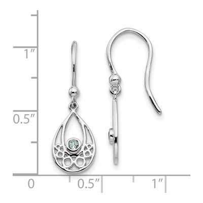 Sterling Silver Swiss Blue Topaz Dangle Earrings – view 5