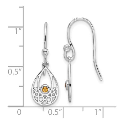 Sterling Silver Citrine Dangle Earrings – view 5