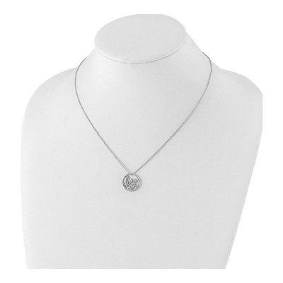 Sterling Silver Diamond Flower Necklace – view 5