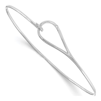 Sterling Silver Diamond Bangle Element Bracelet