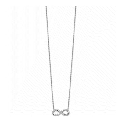 Sterling Silver Diamond Infinity Necklace – view 3