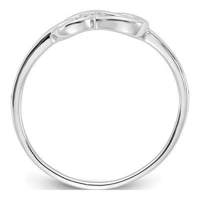 Sterling Silver Diamond Infinity Ring – view 3