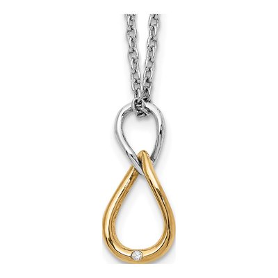 Sterling Silver Diamond Pendant Necklace