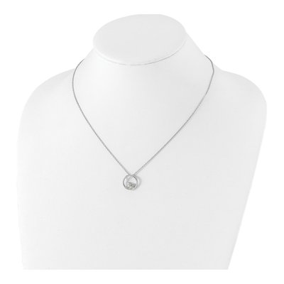 Sterling Silver 1/20 ct tw Peridot & Diamond Plus Necklace – view 4