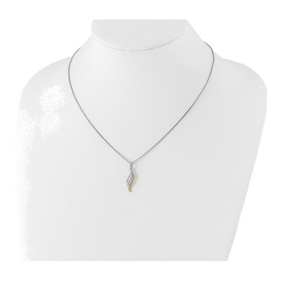 Sterling Silver Diamond Pendant Necklace – view 5