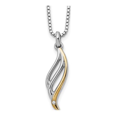 Sterling Silver Diamond Pendant Necklace