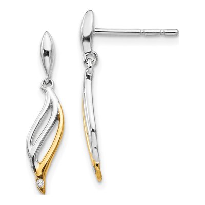 Sterling Silver Diamond Dangle Earrings