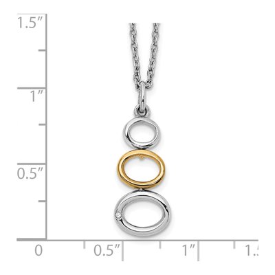 Sterling Silver Diamond Pendant Necklace – view 4