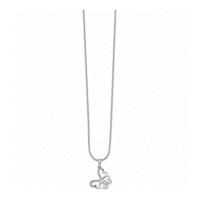 Sterling Silver Diamond Butterfly Necklace – view 3