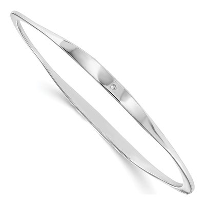 Sterling Silver Diamond Bangle Bracelet
