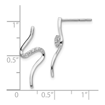 Sterling Silver 1/10 ct tw Diamond Dangle Earrings – view 5