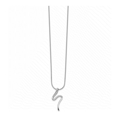 Sterling Silver 0.09 ct tw Diamond Shaped Necklace – view 3