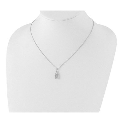 Sterling Silver Diamond Spiral Necklace – view 5