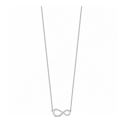Sterling Silver Diamond Infinity Necklace – view 3