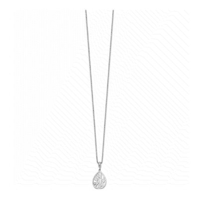 Sterling Silver Diamond Leaf Necklace – view 3