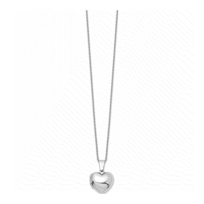 Sterling Silver Diamond Heart Locket Pendant Necklace – view 3