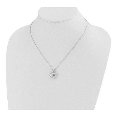 Sterling Silver Diamond Heart Locket Pendant Necklace – view 5