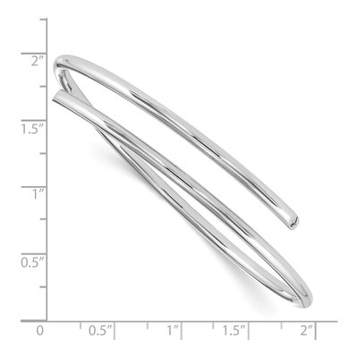 Sterling Silver 1/20 ct tw Diamond Bangle Bracelet – view 4