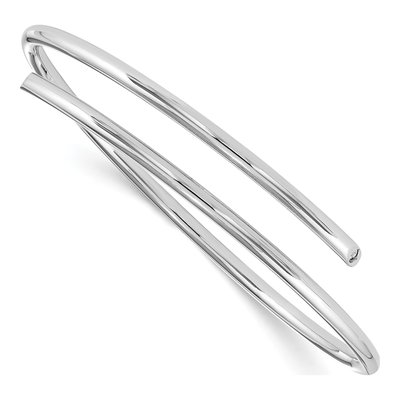 Sterling Silver 1/20 ct tw Diamond Bangle Bracelet