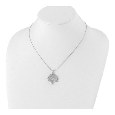 Sterling Silver Diamond Tree Pendant Necklace – view 5