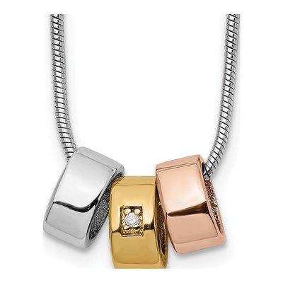 Sterling Silver Diamond Pendant Necklace