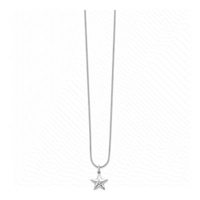 Sterling Silver Diamond Star Necklace – view 3