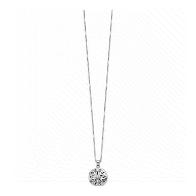 Sterling Silver Diamond Star Locket Necklace – view 3