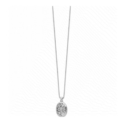 Sterling Silver Diamond Filigree Locket Necklace – view 3
