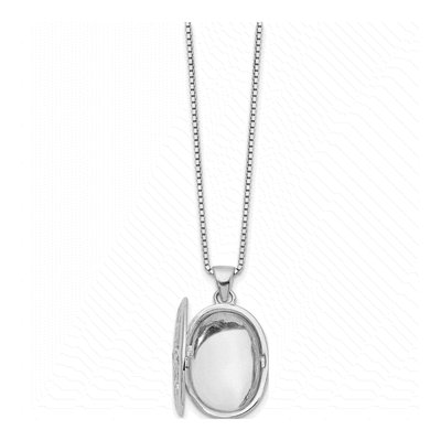 Sterling Silver Diamond Filigree Locket Necklace – view 6