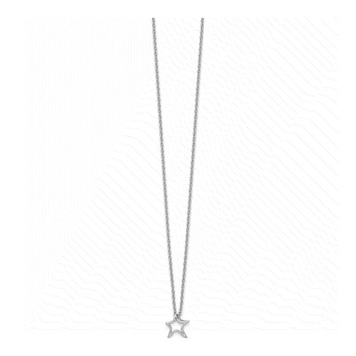 Sterling Silver Diamond Star Necklace – view 3