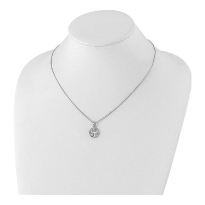 Sterling Silver Diamond Flower Necklace – view 5
