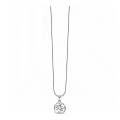 Sterling Silver Diamond Tree Necklace – view 3