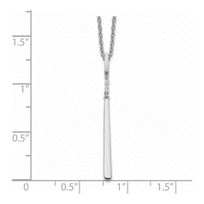 Sterling Silver Diamond Necklace – view 4