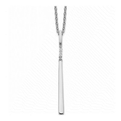 Sterling Silver Diamond Necklace