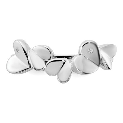 Sterling Silver Diamond Heart Ring – view 5