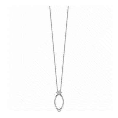 Sterling Silver Diamond Stars Necklace – view 3