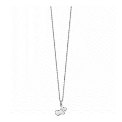 Sterling Silver Diamond Dog Necklace – view 3