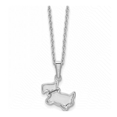 Sterling Silver Diamond Dog Necklace – view 4
