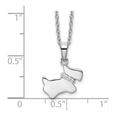 Sterling Silver Diamond Dog Necklace – view 6