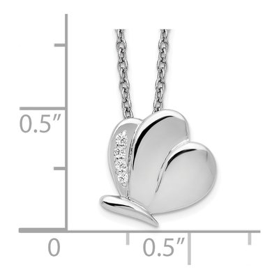 Sterling Silver Diamond Butterfly Necklace – view 4
