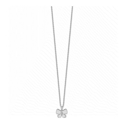 Sterling Silver Diamond Butterfly Necklace – view 3