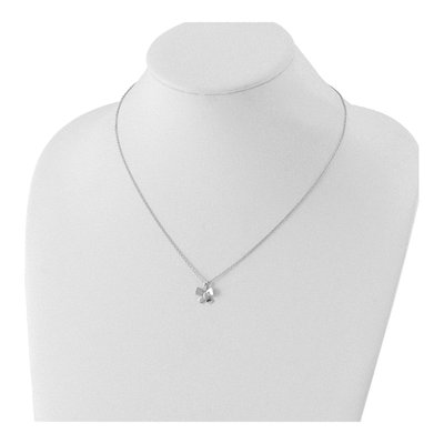 Sterling Silver Diamond Butterfly Necklace – view 5