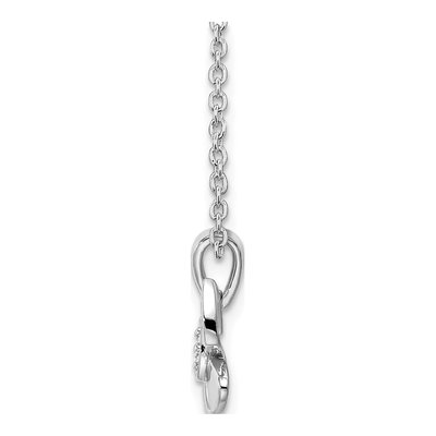 Sterling Silver Diamond Butterfly Necklace – view 8