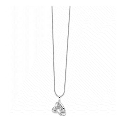Sterling Silver Diamond Love Knot Pendant Necklace – view 3