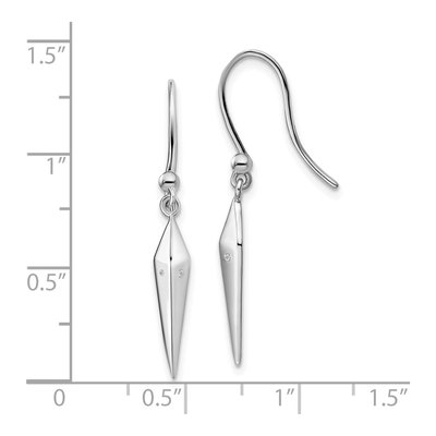 Sterling Silver Diamond Dangle Earrings – view 5