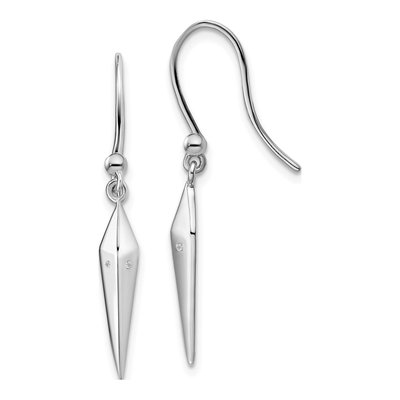 Sterling Silver Diamond Dangle Earrings
