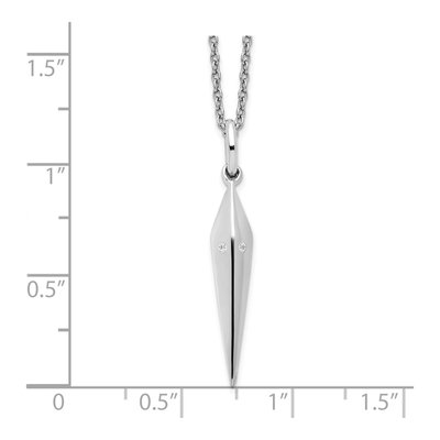 Sterling Silver Diamond Necklace – view 4